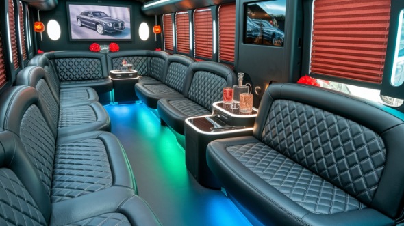 party bus rental interior kirkland