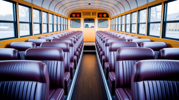 school bus rental interior kirkland